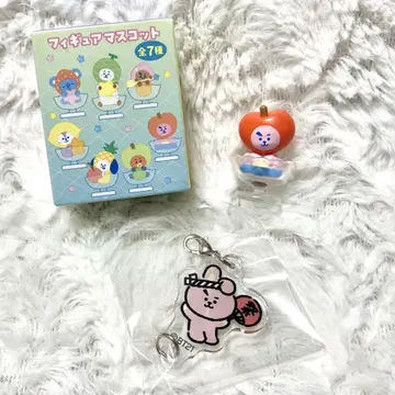 BT21 COOKY 피규어 마스코트 & 연결 참 2개 세트