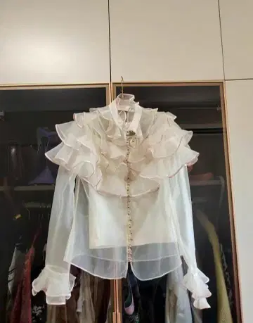 Zimmermann 프릴 디테일 화이트 셔츠