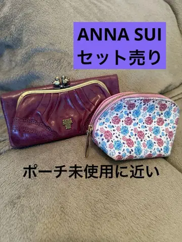 ANNA SUI 퍼플 장지갑 새상품급 파우치
