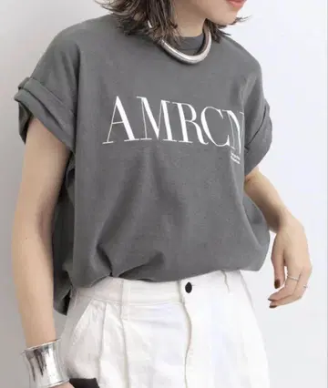 라빠르망 Americana 로고T셔츠 그레이