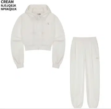 THE NORTH FACE 크림색 셋업
