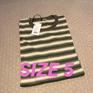 AURALEE GRADIENT STRIPE JERSEY L/S TEE 5