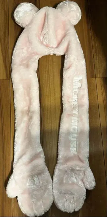 디즈니 미키 후드 부착 머플러