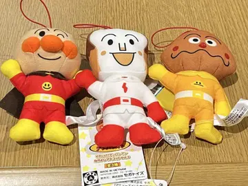 호빵맨 봉제 인형 3체 세트 약 10cm