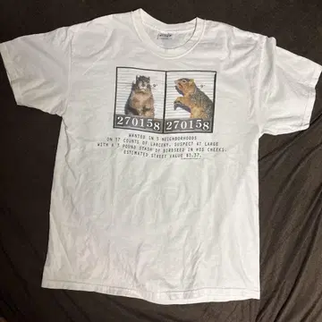 [ XL ] 90's Hanes 다람쥐 애니멀 새상품급