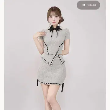 다리치 스티치 디자인 니트 셋업 GL-FL
