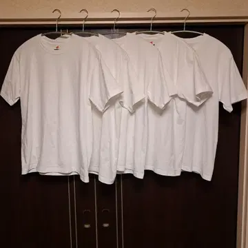 5장 새상품급 Hanes beefy 화이트 L