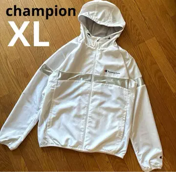 챔피온 후디드 자켓 점퍼 XL 화이트 윈드브레이커