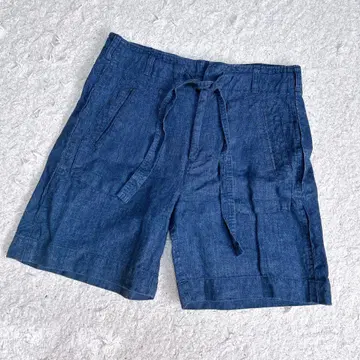 새상품급 폴로 랄프로렌 린넨 100% 숏팬츠 네이비 S 사이즈