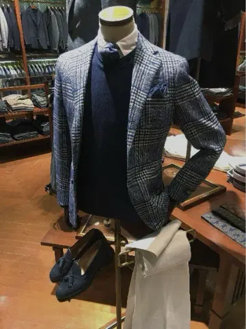 BEAMS F SUBALPINO 글렌 체크 자켓 44