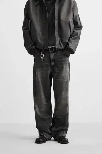 ZARA 자라 심 디테일 배기 데님 팬츠 EU38 jp30