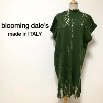 [ 이탈리아제 ] blooming dale's 그린 컬러 니트 판초