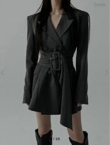 Melt the lady thick belt jacket