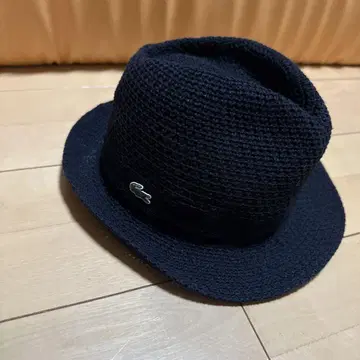 라코스테 블랙 뜨개질 보울러 햇 58cm