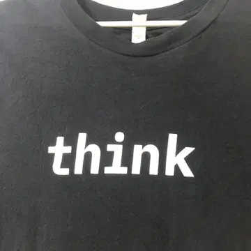 think IBM 프린트 T셔츠 M 블랙 싱크아이 비엠 기업물