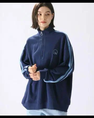 추천 미사용 niko and - 라인 하프 지퍼 풀오버