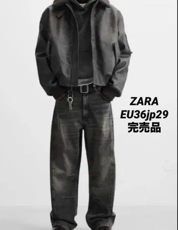 ZARA 자라 심 디테일 배기 데님 팬츠 EU36jp29