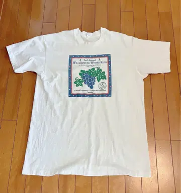 USA XL 90s 프룻 오브 더 룸 빈티지 T셔츠 화이트 포도