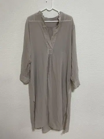 soeur7 스콧 클럽 셔츠 원피스 V넥 코튼100