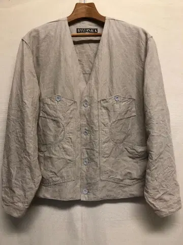 HAVERSACK 린넨 노카라 자켓 새상품급! 35,200엔