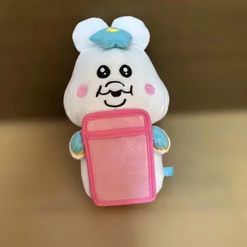 봉제 인형 패스 케이스 핑크