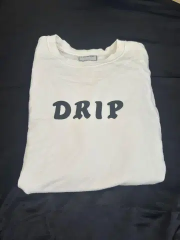 DRIP 프린트 화이트 T셔츠