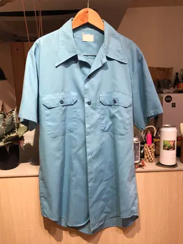 BIG MAC JC PENNY 스카이블루 반팔 셔츠