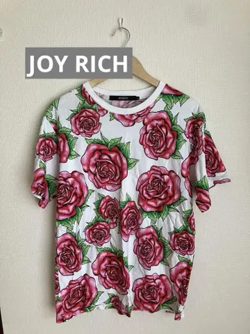 조이리치 JOY RICH 장미 무늬 캐주얼 셔츠 남성용 L 사이즈
