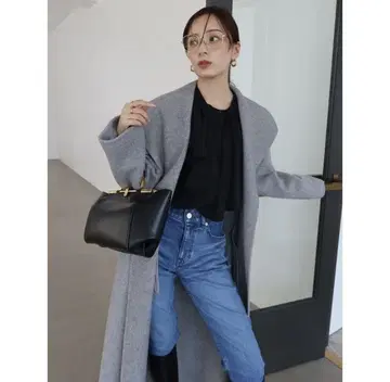 아뉴앙스 빅 칼라 리버 코트