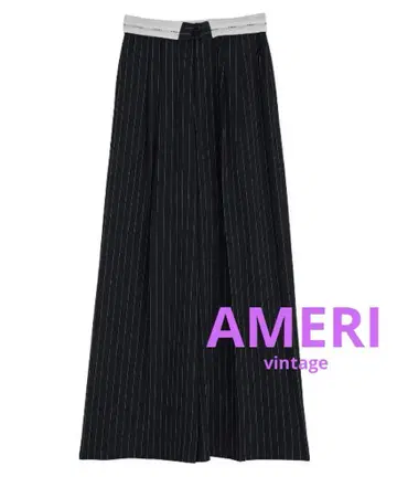 [컨디션 최상] AMERI 턴 백 웨이스트 와이드 팬츠