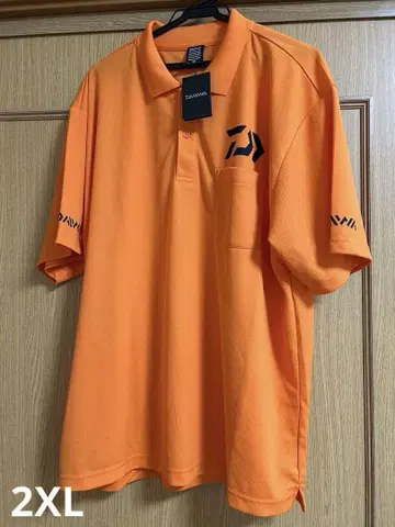 다이와 피케 셔츠 오렌지 컬러