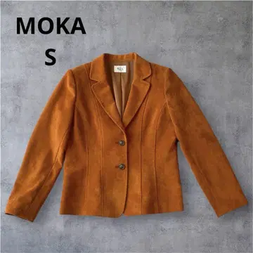 새상품급 moka 빈티지 테일러드 자켓 긴팔 오렌지 레트로