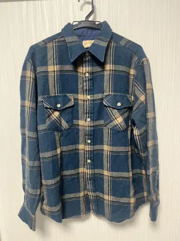 90s Men's Store 올드 아크릴 체크 셔츠 호배색 L