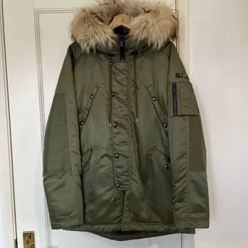 TATRAS 올리브 그린 밀리터리 다운 자켓 퍼 포함