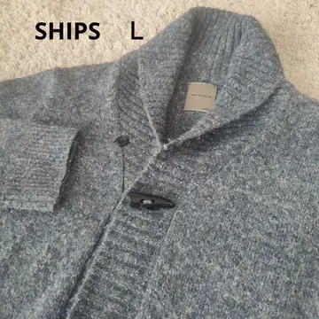[새상품급] 쉽스 SHIPS 숄 가디건 L 파랑 블루