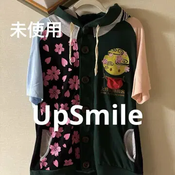 UpSmile 후드 부착 다색 프론트 오픈 상의