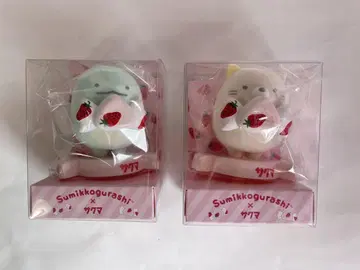 스미코구라시 x 사쿠마 딸기 밀크 콜라보 피규어 2개 토카게 고양이