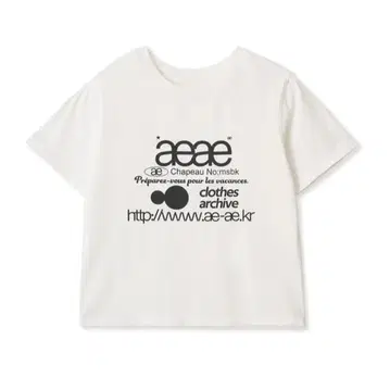 aeae WEB LOGO CROP T-SHIRTS 화이트