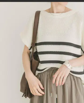 ITEMS URBANRESEARCH 믹스 패턴 프렌치 니트