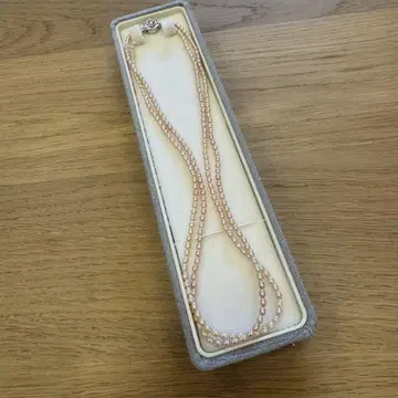 담수 진주 목걸이 로즈 클래스프 포함