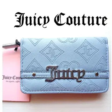 쥬시 꾸뛰르 JUICY 로고 미니 지갑 이단 접이식 지갑 블루