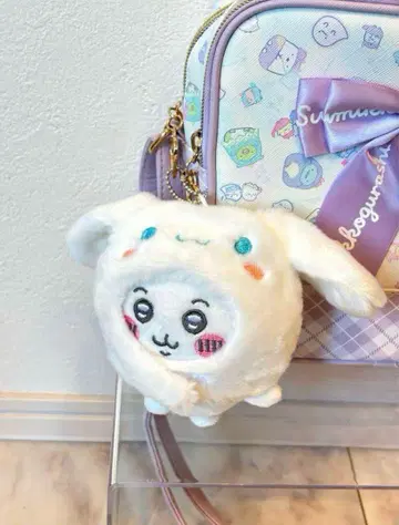 산리오 시나모롤 x 치이카와 마스코트 키링 봉제 인형