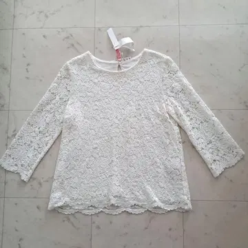 아나이 레이스 오부 소매 상의