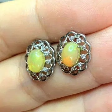 오팔 귀걸이 s925