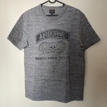 새상품급 리얼 맥코이 T셔츠 AIRBORNE 그레이 사이즈 40 일본제