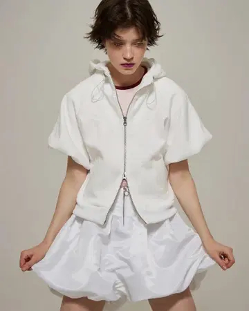 BONDING RAGLAN HOODIE (WHITE) 아사기니요