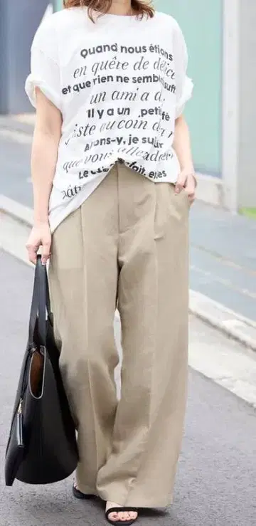 SLOBE IENA 레이온 린넨 이지 팬츠 베이지 40