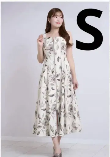 정품 Noemie Floral Zip-Up Dress taupe S
