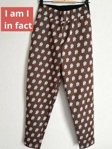 I am I in fact - 강아지 패턴 팬츠 폴리에스테르 소재