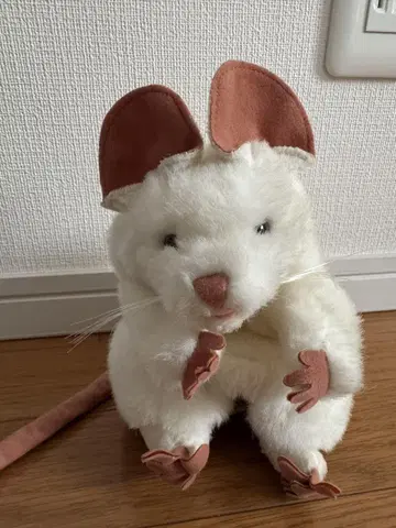 화이트 쥐 봉제 인형 약 30cm